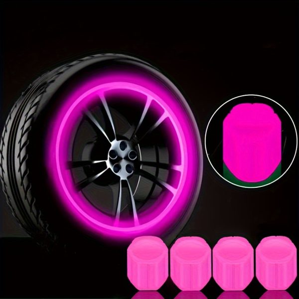 16pcs Luminous Tire Valve Stem Caps, Universal Glow-in-the-Dark Wheel Valve Covers for Bikes Motorcycles Cars - Durable Plastic, Dust-Proof & Leak-Proof - Image 3