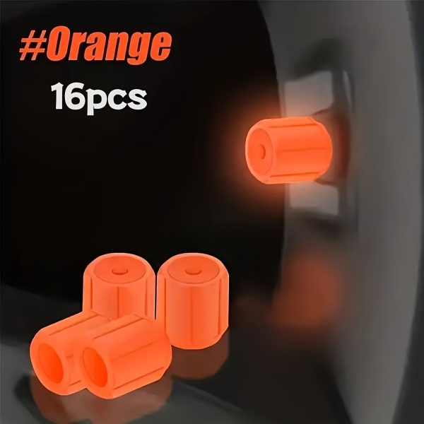 16pcs Luminous Tire Valve Stem Caps, Universal Glow-in-the-Dark Wheel Valve Covers for Bikes Motorcycles Cars - Durable Plastic, Dust-Proof & Leak-Proof - Image 10