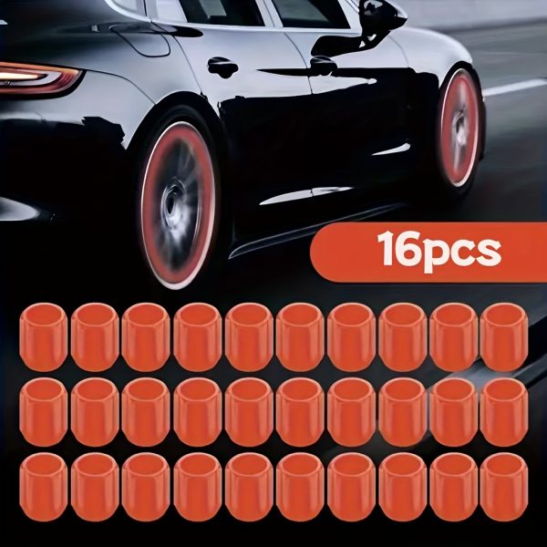 16pcs Luminous Tire Valve Stem Caps, Universal Glow-in-the-Dark Wheel Valve Covers for Bikes Motorcycles Cars - Durable Plastic, Dust-Proof & Leak-Proof - Image 5