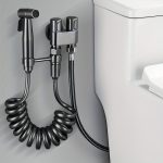Handheld Toilet Companion Set, Wall-Mounted One-In-One Outlet Valve Kit with Stainless Steel Nozzle, Telescopic Hose and Stand