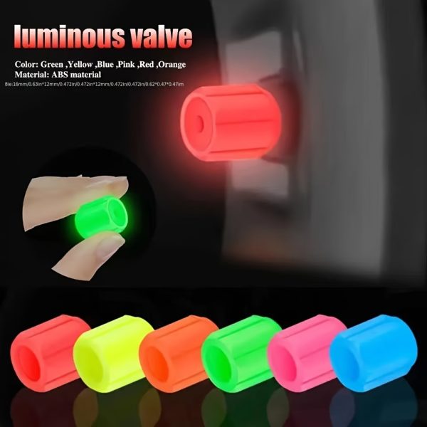 16pcs Luminous Tire Valve Stem Caps, Universal Glow-in-the-Dark Wheel Valve Covers for Bikes Motorcycles Cars - Durable Plastic, Dust-Proof & Leak-Proof - Image 11